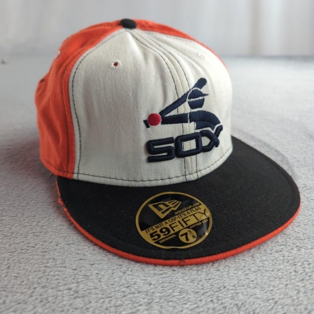 Vintage Chicago White Sox Hat Cap Fitted Mens 7 3/8 MLB Baseball New Era 90s